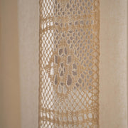 beige crochet mesh curtain, view 5 - MRSLM