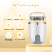 electric facial cleansing brush with 360 rotation, view 6 - MRSLM