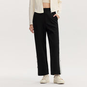 wide leg pants with elastic waist, view 4 - MRSLM