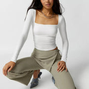 y2k square neck crop top, view 9 - MRSLM