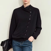 asymmetrical mock neck sweater, view 5 - MRSLM