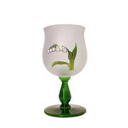 crystal glass lily goblet, view 5 - MRSLM