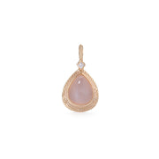 orange moonlight silver pendant, view 2 - MRSLM