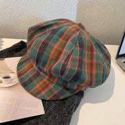 retro plaid beret, view 7 - MRSLM