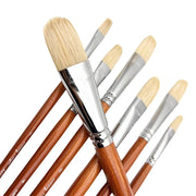 7-piece long handled bristle paint brush set, view 3 - MRSLM