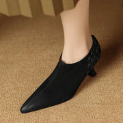 split leather slip-on pumps, view 10 - MRSLM