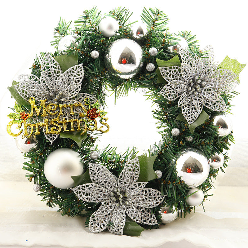 Metallic Christmas ornament wreath, view 2 - MRSLM