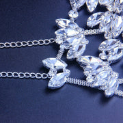 silver rhinestone party mask, view 4 - MRSLM