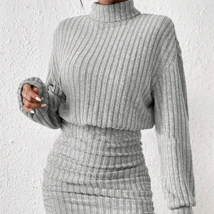 high neck ribbed knit suit, view 7 - MRSLM