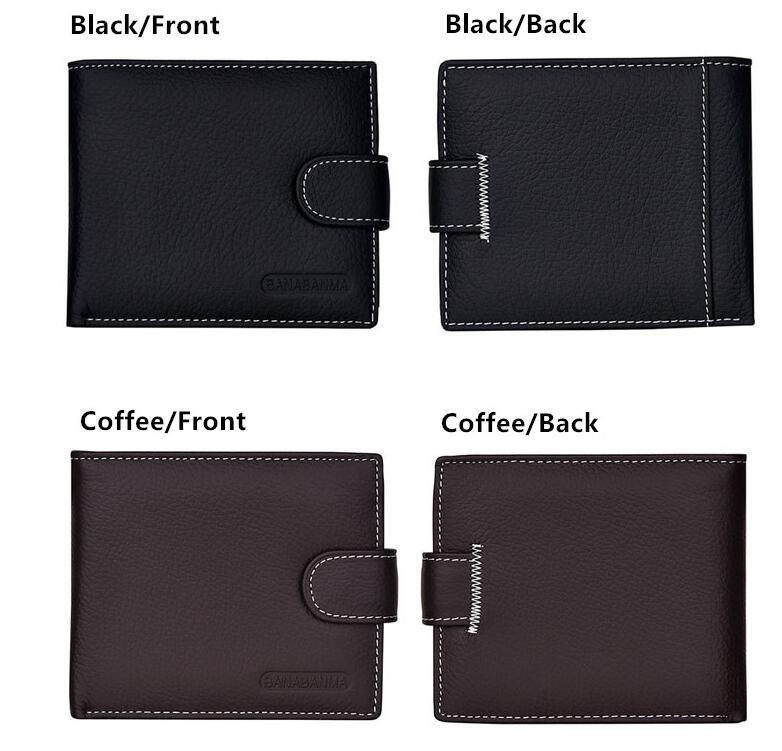 men's genuine leather short wallet, view 5 - MRSLM