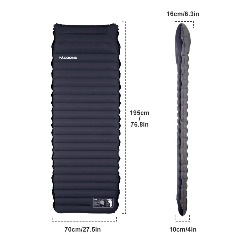 Self-Inflating Camping Mattress with Built-In Pump