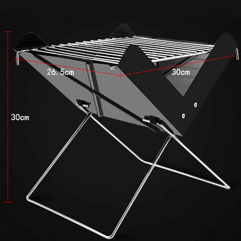folding BBQ grill, view 3 - MRSLM