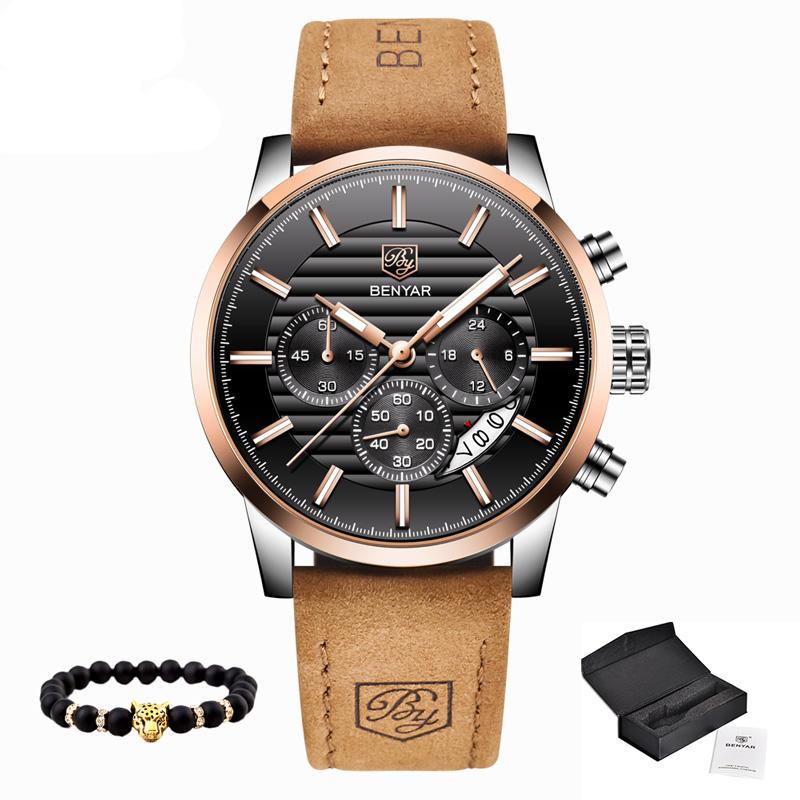 men's gold-tone quartz watch, view 2 - MRSLM