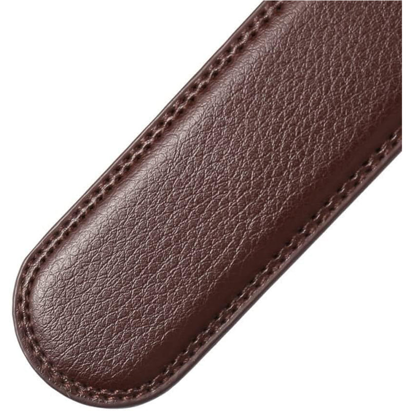 men's leather ratchet belt with anti-scratch buckle, view 10 - MRSLM