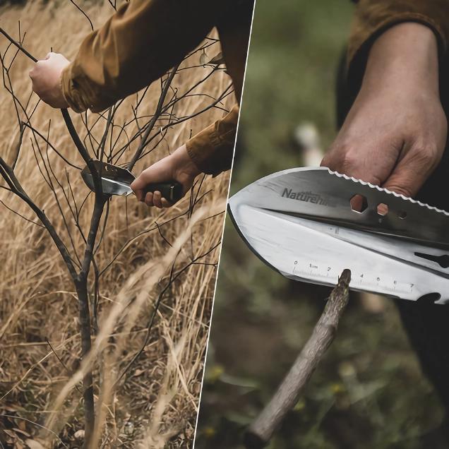 camping survival shovel, view 4 - MRSLM