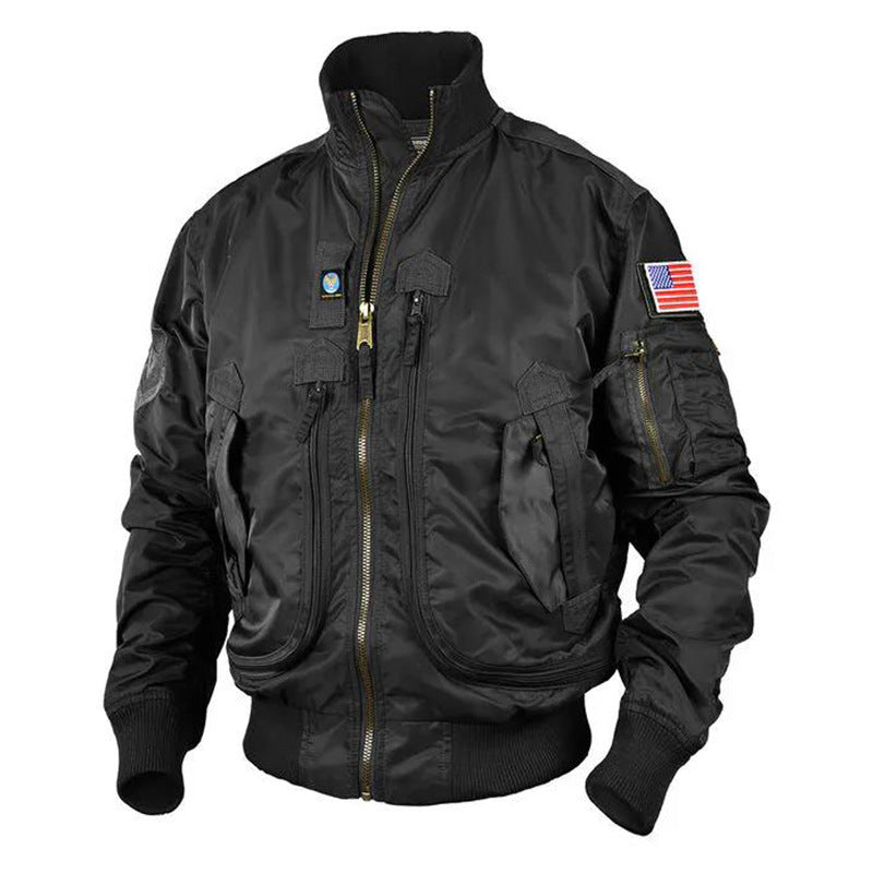 men's baseball pilot jacket, view 3 - MRSLM