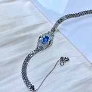 women's s925 silver topaz crystal bracelet, view 4 - MRSLM