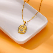 hand of fatima evil eye necklace, view 4 - MRSLM