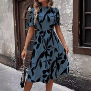 ruffled printed dress, view 3 - MRSLM