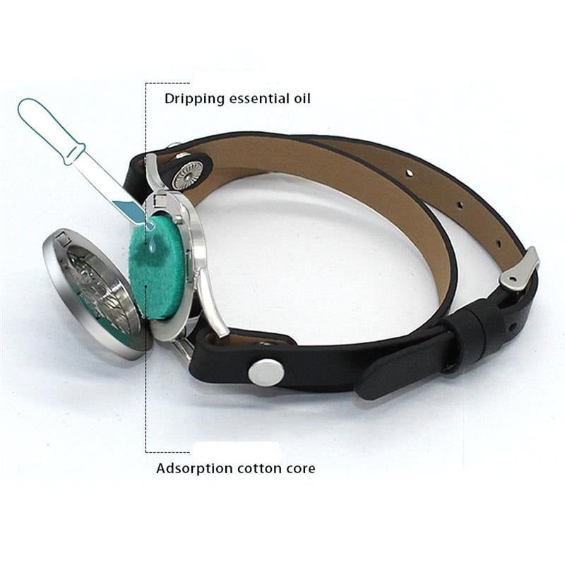 leather diffuser bracelet, view 7 - MRSLM
