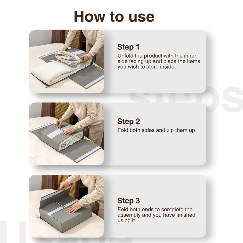 foldable bed sheet organizer, view 9 - MRSLM