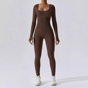 ribbed yoga jumpsuit, view 6 - MRSLM
