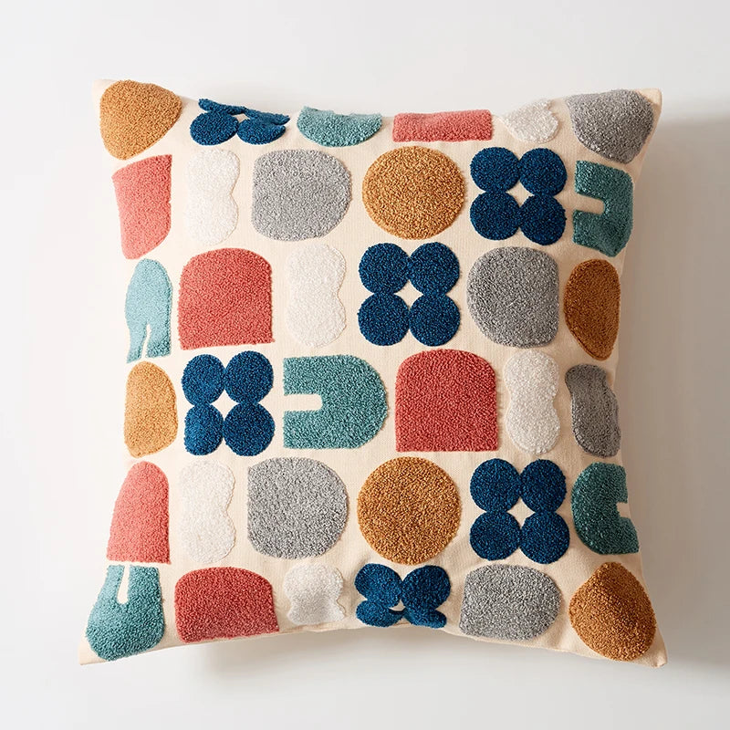 cute dots embroidery pillow cover, view 3 - MRSLM