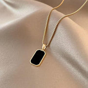 geometric square pendant necklace - MRSLM