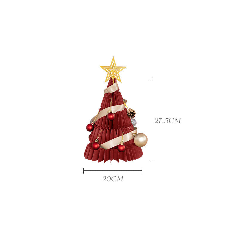 Origami paper Christmas tree ornament, view 6 - MRSLM