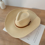 natural paper western cowboy hat, view 4 - MRSLM