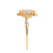 zircon water-drop gold plated ring, view 2 - MRSLM