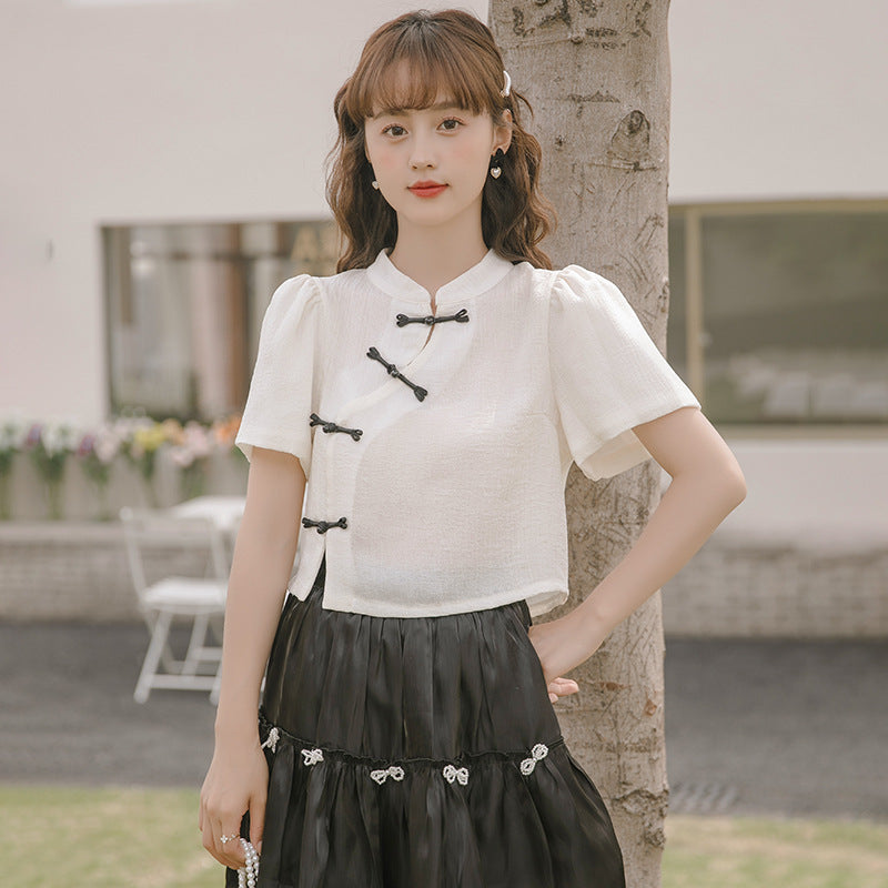 knot button short summer shirt - MRSLM