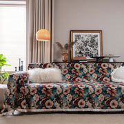 american countryside floral jacquard sofa towel, view 2 - MRSLM