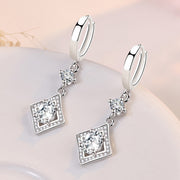sterling silver oval stone earrings, view 2 - MRSLM
