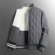 Men's reversible plaid baseball collar jacket, view 9 - MRSLM