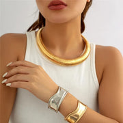 spiral chunky choker necklace, view 7 - MRSLM