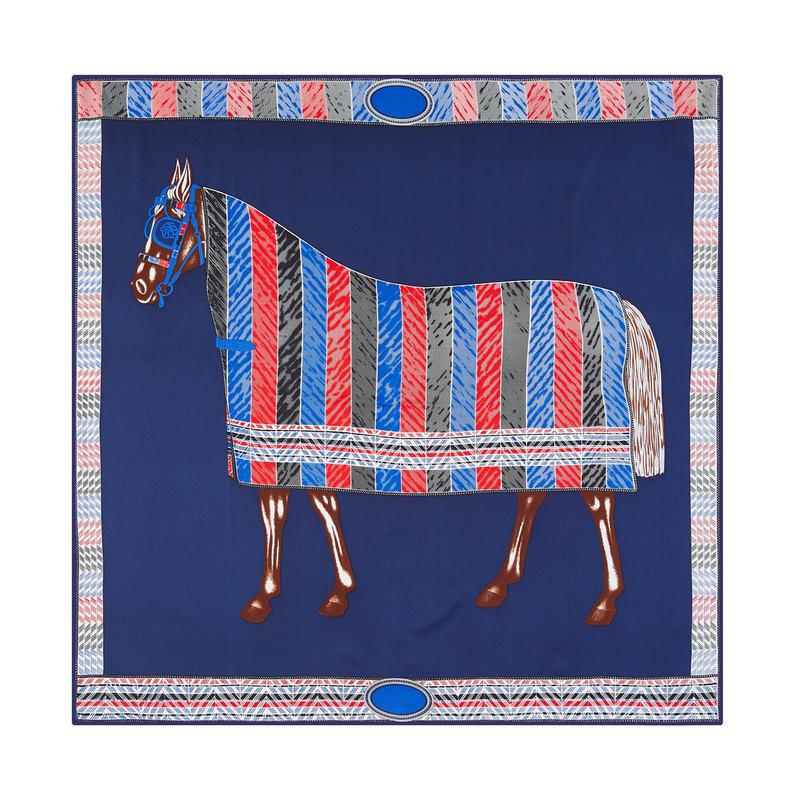 silk blend square scarf, view 6 - MRSLM