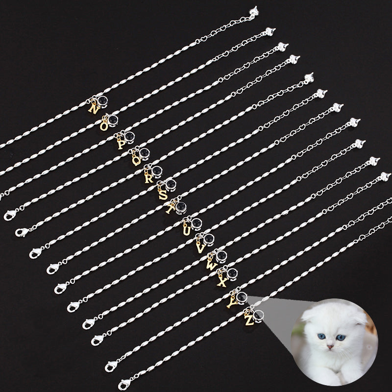 letter bubble bracelet, view 2 - MRSLM