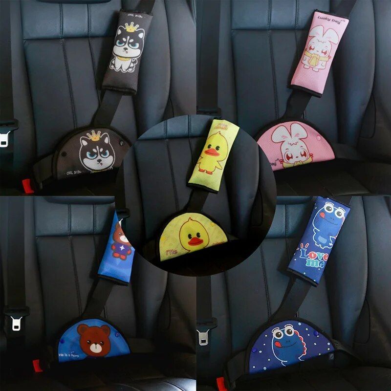 kids seat belt cushion and adjuster set, view 11 - MRSLM