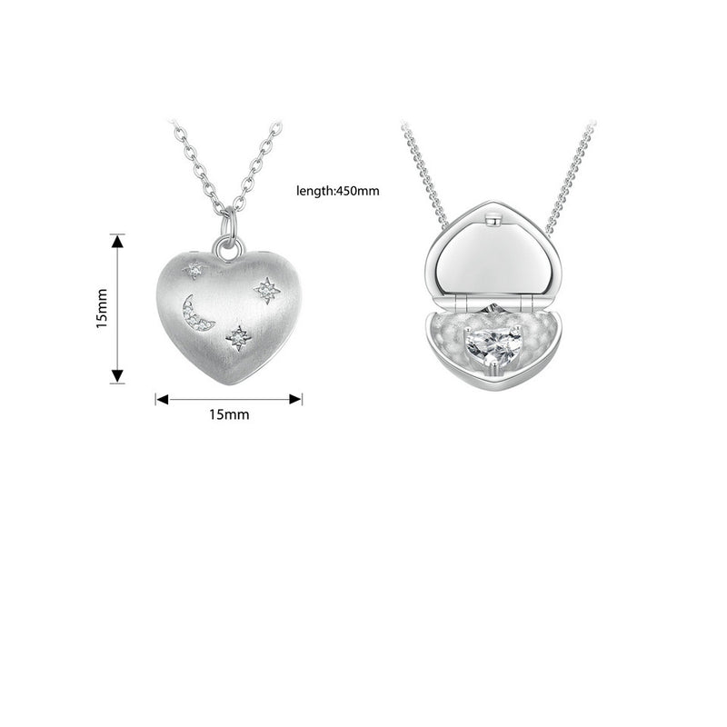 open and close lettering love necklace, view 2 - MRSLM