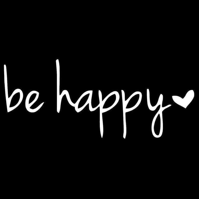 be happy vinyl decal sticker, view 3 - MRSLM