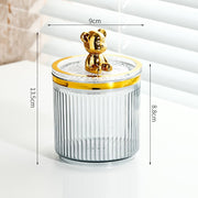Luxury acrylic cotton pad and swab organizer, view 6 - MRSLM