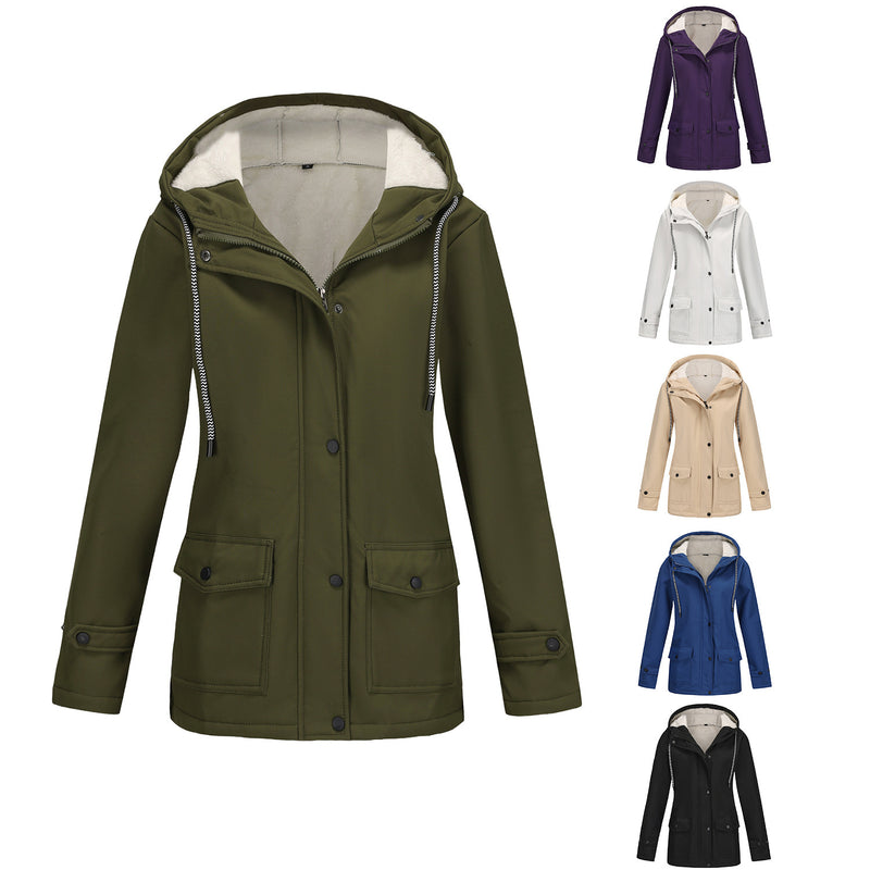 women's fleece-lined waterproof anorak jacket, view 5 - MRSLM