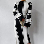 striped knit dress, view 6 - MRSLM