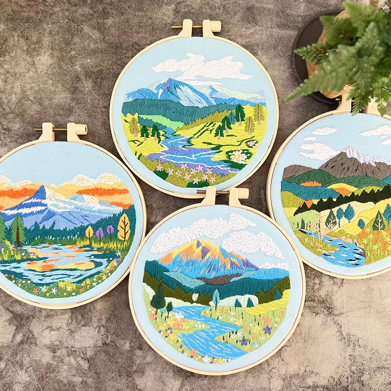 DIY landscape embroidery kit, view 7 - MRSLM