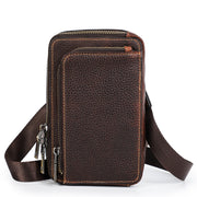 retro cowhide phone bag, view 5 - MRSLM