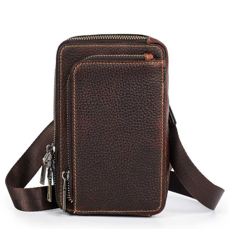 retro cowhide phone bag, view 5 - MRSLM
