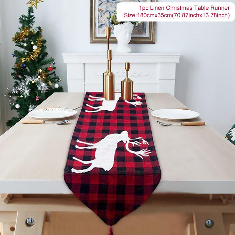 Embroidered Christmas table runner - MRSLM