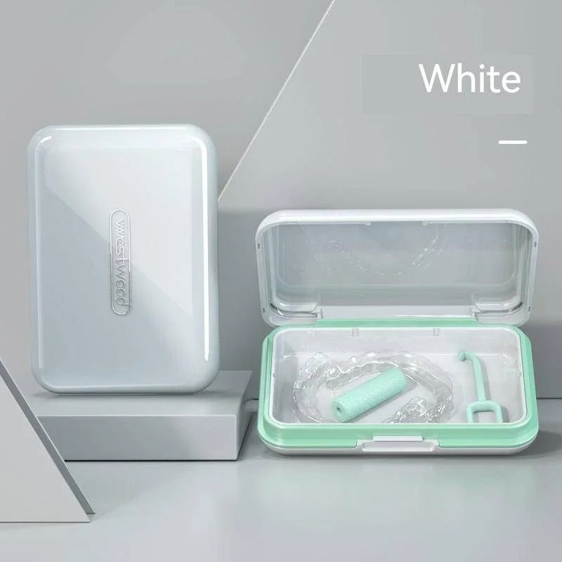 denture bath container, view 4 - MRSLM