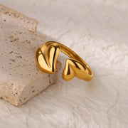 heart stainless steel adjustable ring, view 5 - MRSLM